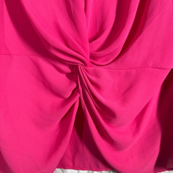 Kate & Mallory Pink Relaxed Blouse with Mandarin Collar - Picture 5 of 7